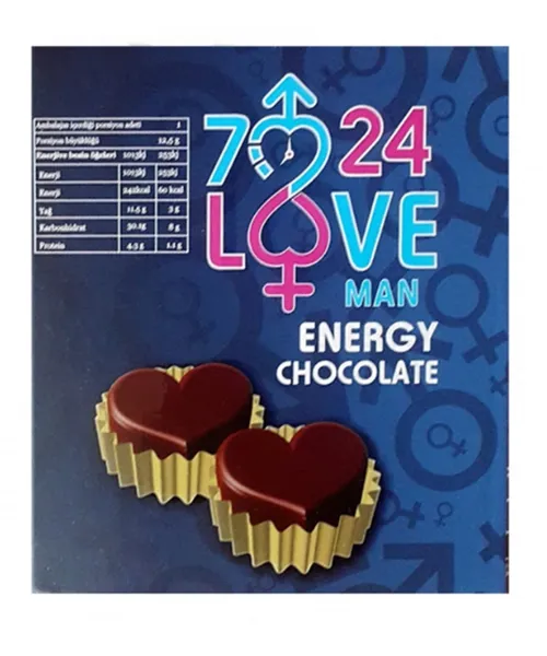 7-24 Love Erkek Perfomans Çikolatası